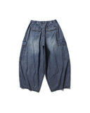 Distressed Cargo Denim Balloon Pants