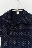 (W) Union Dot Collar Top
