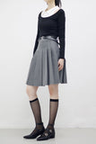Jay Pleated Midi Skirt (Belt Set)
