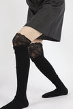 Hhigh-teen lace knee socks