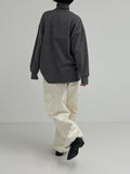 Turtleneck Overfit Brushed Sweatshirt