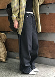 WASHED BLACK DENIM PANTS