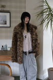 Leopard fur coat jacket