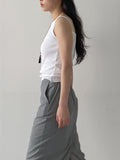 Boat Neck Square Ribbed Sleeveless