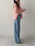 206 Back Pocket Balloon Fit Wide Denim Pants