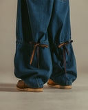 【AG X ESEELMI】Ethnic Jacquard Strap Denim Pants