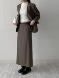 [Setup Available/Three-Piece] Bird H-Line Long Skirt