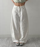 Floral Patch Balloon Wide Pants