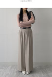 [Belt SET/Summer ver.] With Two Tuck Wide Slacks