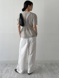 [Tie SET] Suela Balloon Fit Short Sleeve Blouse