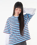Creek stripe crop round tee