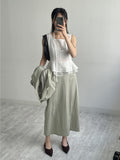 [Scarf SET] Liber Frill Sleeveless Blouse