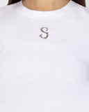 [MADE] W Chest Logo Crop Short Sleeve