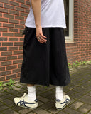 Nylon Rivet Detail Bermuda Pants