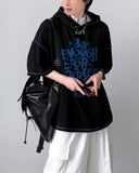 Enough Hooded Half Knit