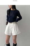 Wave pleated see-through T-shirt