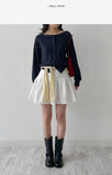 Forming Boat Neck Cardigan T-shirt