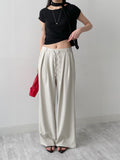 Million Pleated Banding Wide Slacks