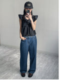 [unisex] Painted Wide Denim Pants