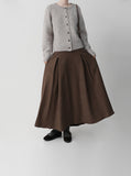 Loki Semi Banding Flared Long Skirt