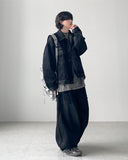 Coated Set Black Denim Jacket