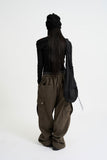 Double stitch cargo banding pants