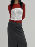 Button Ribbed Tube Top