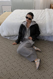 Kadi No Collar Leather Jacket