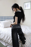 Heaven Lettering Denim Pants