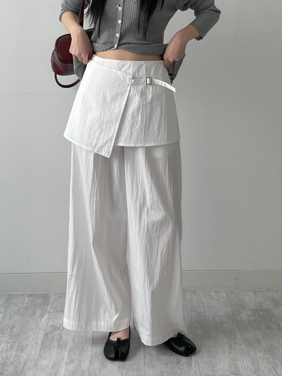 【INCHANT ME】Tia Layered Nylon Wide Pants INCHANT ME】Tia Layered Nylon Wide Pants (INCHANT ME/パンツ