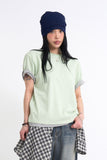 Regular fit cropped short-sleeve T-shirt