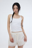 PRTN) Sheer Lace Banding Shorts