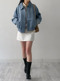 Steel Western Suede Blouson