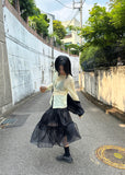 SEETHROUGH FRILL LONG SKIRT