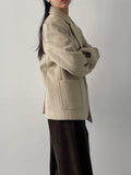 [wool90%] Heavy Wool Overfit Single Jacket