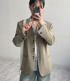Simon No Collar Loose Fit Jacket