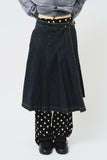 (W) Osaki Pleats Denim Skirt