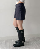 Oxford Cotton Half-length Shorts
