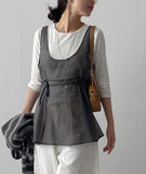 Dove See-Through Layered Bustier
