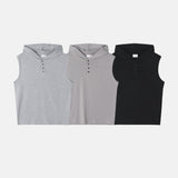 Arm Sleeveless Hooded Top