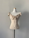 Elisebe Strap Shirring Top