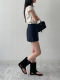 Linen Wrap Skirt Pants