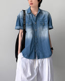 Podia Denim Half Shirt