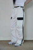 Uni Color Matching Cargo Pants