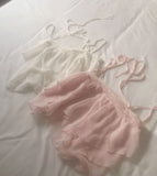 ining strap frill top