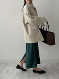 Jacquard flower long skirt