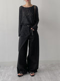 Slavic boat neck see-through knit