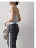 Striped Halterneck Sleeveless