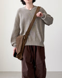 Suede Messenger Bag