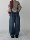 Jake Balloon Fit Wide Denim Pants